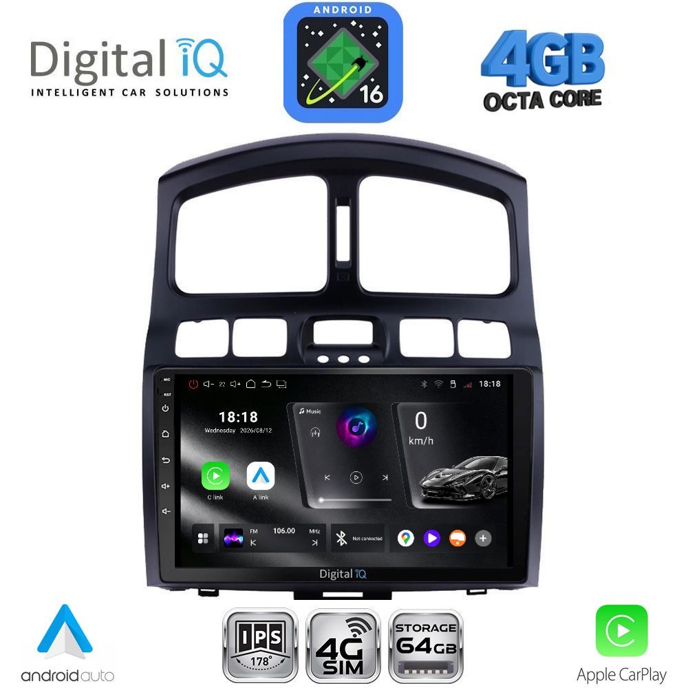 DIGITAL IQ RTG 6236_CPA (9inc) MULTIMEDIA TABLET for HYUNDAI SANTA FE mod. 2003-2006 DIGITAL IQ RTG 6236_CPA (9inc) MULTIMEDIA TABLET for HYUNDAI SANTA FE mod. 2003-2006