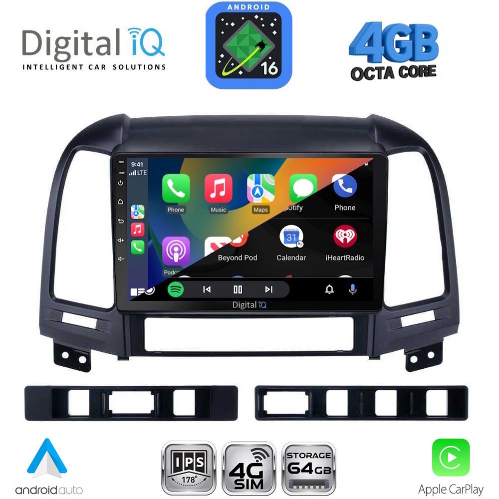 DIGITAL IQ RTG 6239_CPA (9inc) MULTIMEDIA TABLET for HYUNDAI SANTA FE mod. 2005-2013 DIGITAL IQ RTG 6239_CPA (9inc) MULTIMEDIA TABLET for HYUNDAI SANTA FE mod. 2005-2013