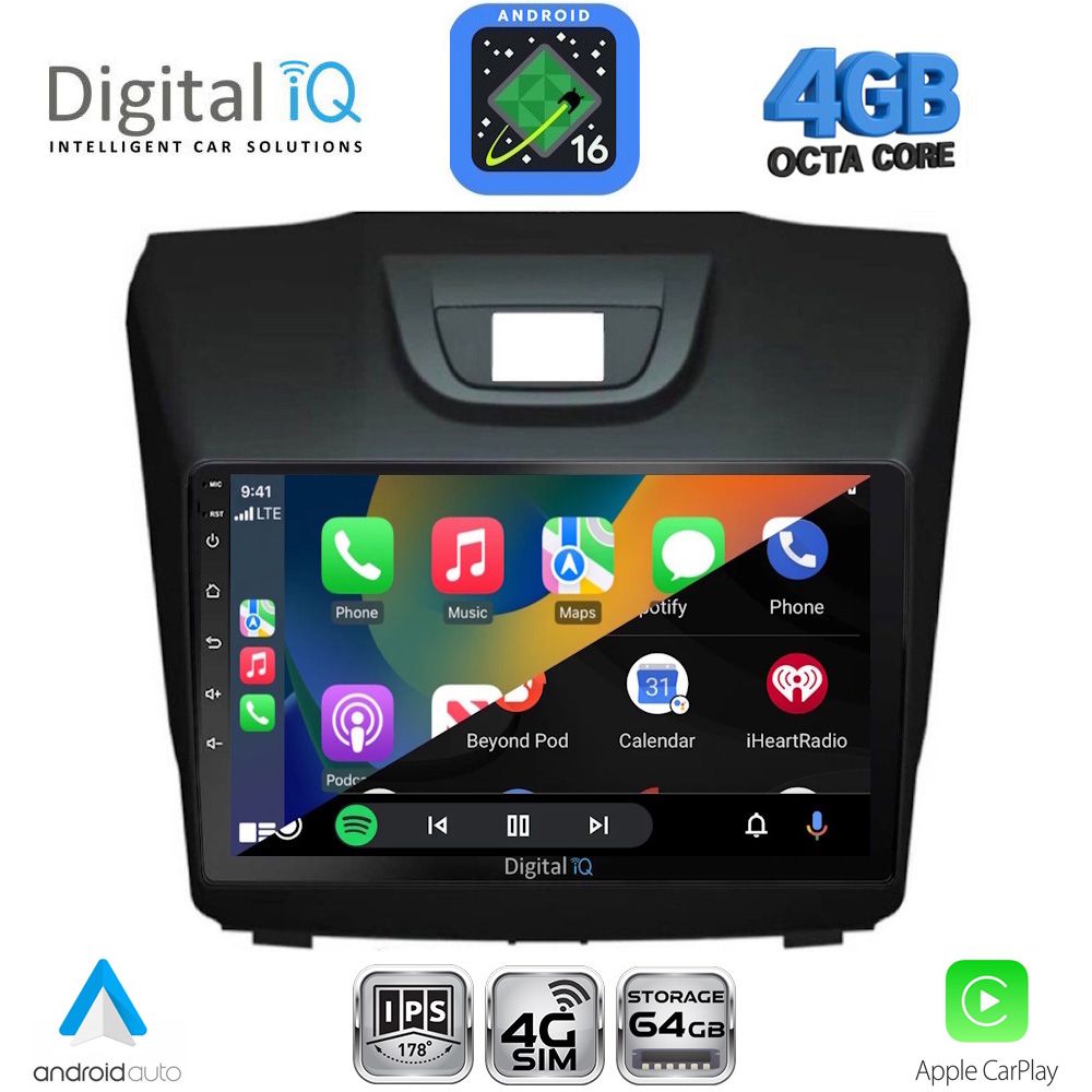 DIGITAL IQ RTG 6255_CPA (9inc) MULTIMEDIA TABLET for ISUZU DMAX mod. 2012-2020 DIGITAL IQ RTG 6255_CPA (9inc) MULTIMEDIA TABLET for ISUZU DMAX mod. 2012-2020