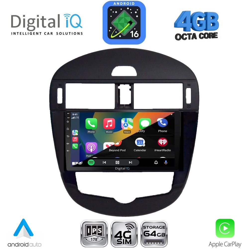 DIGITAL IQ RTG 6470CL_CPA (9inc) MULTIMEDIA TABLET for NISSAN PULSAR mod. 2014-2020 with CLIMA DIGITAL IQ RTG 6470CL_CPA (9inc) MULTIMEDIA TABLET for NISSAN PULSAR mod. 2014-2020 with CLIMA
