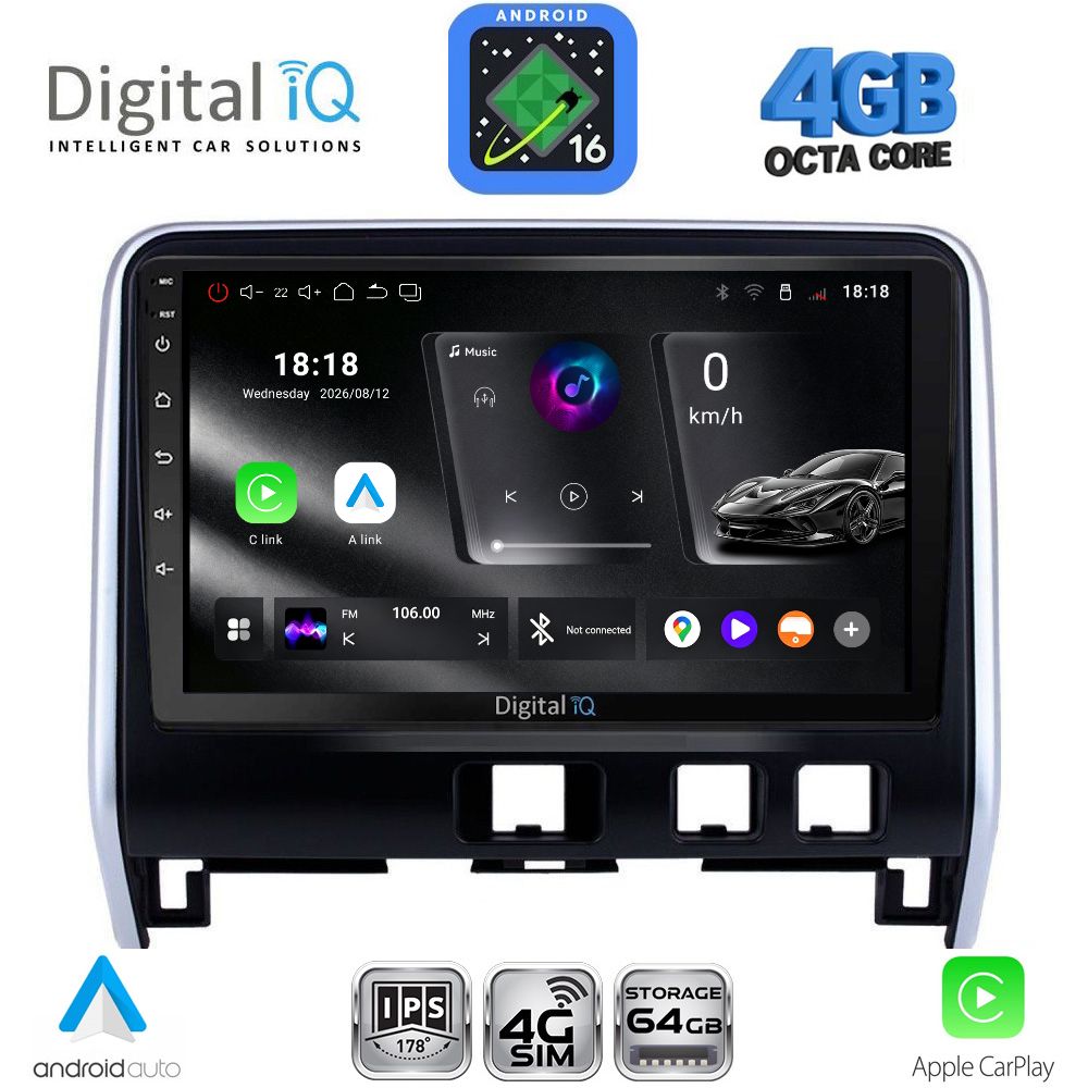 DIGITAL IQ RTG 6471_3B_CPA (10inc) MULTIMEDIA TABLET for NISSAN SERENA mod. 2016-2022 DIGITAL IQ RTG 6471_3B_CPA (10inc) MULTIMEDIA TABLET for NISSAN SERENA mod. 2016-2022