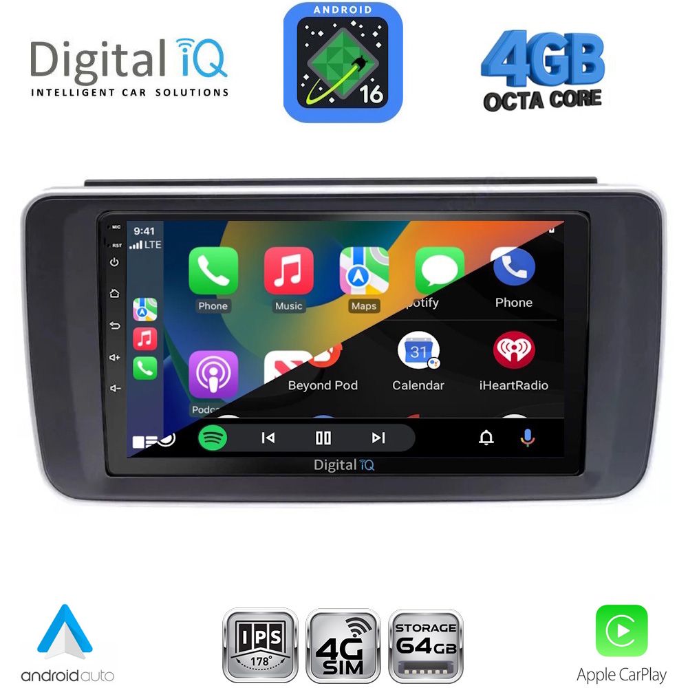 DIGITAL IQ RTG 6473_CPA (9inc) MULTIMEDIA TABLET for NISSAN LEAF mod. 2018-2026 DIGITAL IQ RTG 6473_CPA (9inc) MULTIMEDIA TABLET for NISSAN LEAF mod. 2018-2026