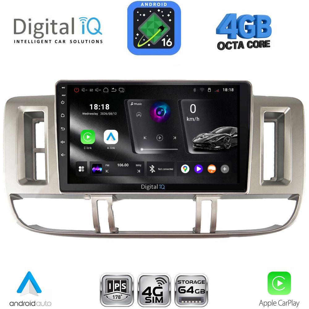 DIGITAL IQ RTG 6474_CPA (9inc) MULTIMEDIA TABLET for NISSAN XTRAIL mod. 2000-2004 DIGITAL IQ RTG 6474_CPA (9inc) MULTIMEDIA TABLET for NISSAN XTRAIL mod. 2000-2004