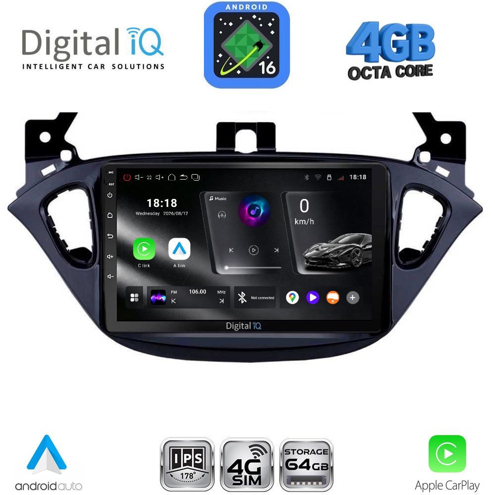 DIGITAL IQ RTG 6486_CPA (9inc) MULTIMEDIA TABLET for OPEL ADAM - CORSA E mod. 2014-2019 DIGITAL IQ RTG 6486_CPA (9inc) MULTIMEDIA TABLET for OPEL ADAM - CORSA E mod. 2014-2019