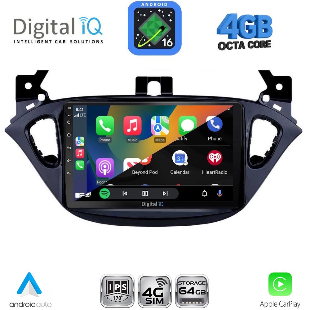 DIGITAL IQ RTG 6486_CPA (9inc) MULTIMEDIA TABLET for OPEL ADAM - CORSA E mod. 2014-2019 DIGITAL IQ RTG 6486_CPA (9inc) MULTIMEDIA TABLET for OPEL ADAM - CORSA E mod. 2014-2019