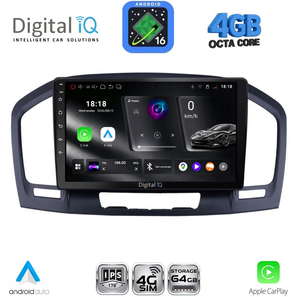 DIGITAL IQ RTG 6491BL_CPA (9inc) MULTIMEDIA TABLET for OPEL INSIGNIA mod. 2008-2013 (BLACK) DIGITAL IQ RTG 6491BL_CPA (9inc) MULTIMEDIA TABLET for OPEL INSIGNIA mod. 2008-2013 (BLACK)