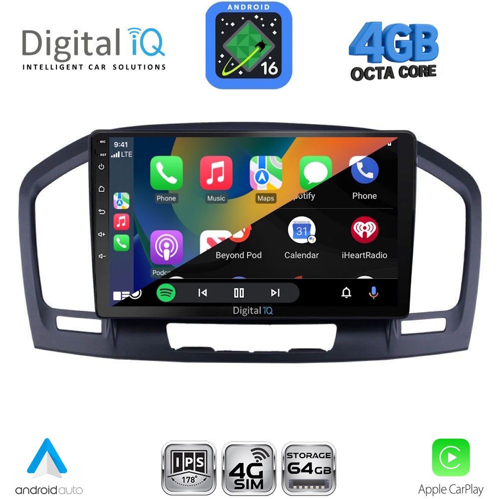 DIGITAL IQ RTG 6491BL_CPA (9inc) MULTIMEDIA TABLET for OPEL INSIGNIA mod. 2008-2013 (BLACK) DIGITAL IQ RTG 6491BL_CPA (9inc) MULTIMEDIA TABLET for OPEL INSIGNIA mod. 2008-2013 (BLACK)