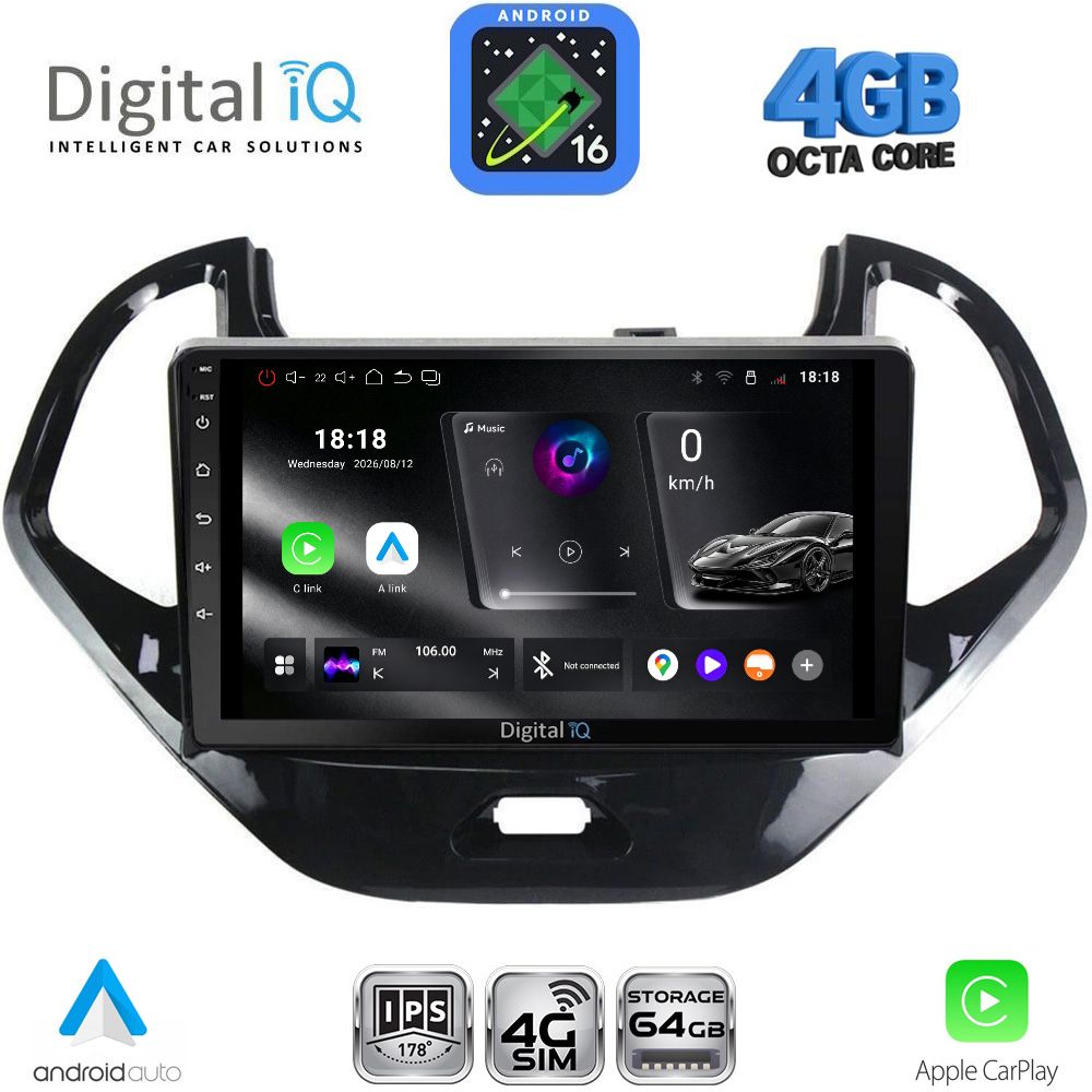 DIGITAL IQ RTG 6167SH_CPA (9inc) MULTIMEDIA TABLET for FORD KA mod. 2017-2024 DIGITAL IQ RTG 6167SH_CPA (9inc) MULTIMEDIA TABLET for FORD KA mod. 2017-2024