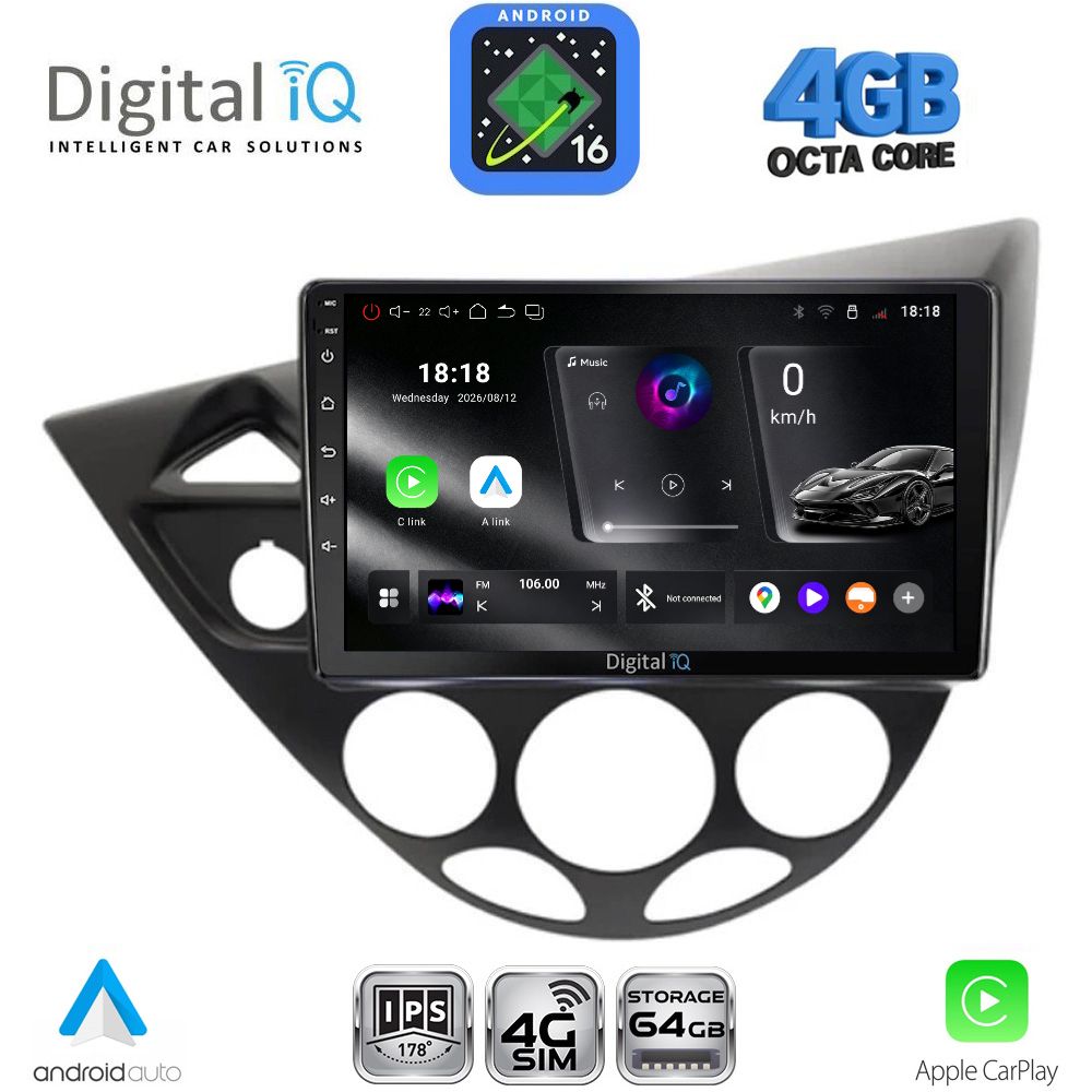 DIGITAL IQ RTG 6169_CPA (9inc) MULTIMEDIA TABLET for FORD FOCUS mod. 1998-2004 DIGITAL IQ RTG 6169_CPA (9inc) MULTIMEDIA TABLET for FORD FOCUS mod. 1998-2004