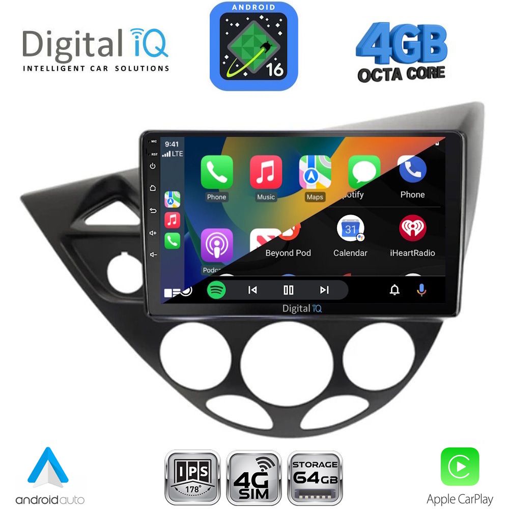 DIGITAL IQ RTG 6169_CPA (9inc) MULTIMEDIA TABLET for FORD FOCUS mod. 1998-2004 DIGITAL IQ RTG 6169_CPA (9inc) MULTIMEDIA TABLET for FORD FOCUS mod. 1998-2004