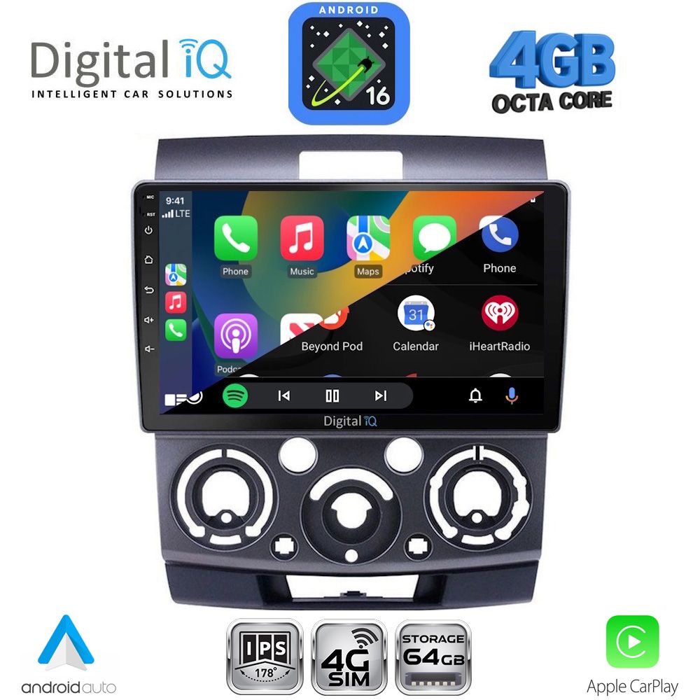 DIGITAL IQ RTG 6170_CPA (9inc) MULTIMEDIA TABLET for FORD RANGER | MAZDA BT50 mod. 2006-2011 DIGITAL IQ RTG 6170_CPA (9inc) MULTIMEDIA TABLET for FORD RANGER | MAZDA BT50 mod. 2006-2011