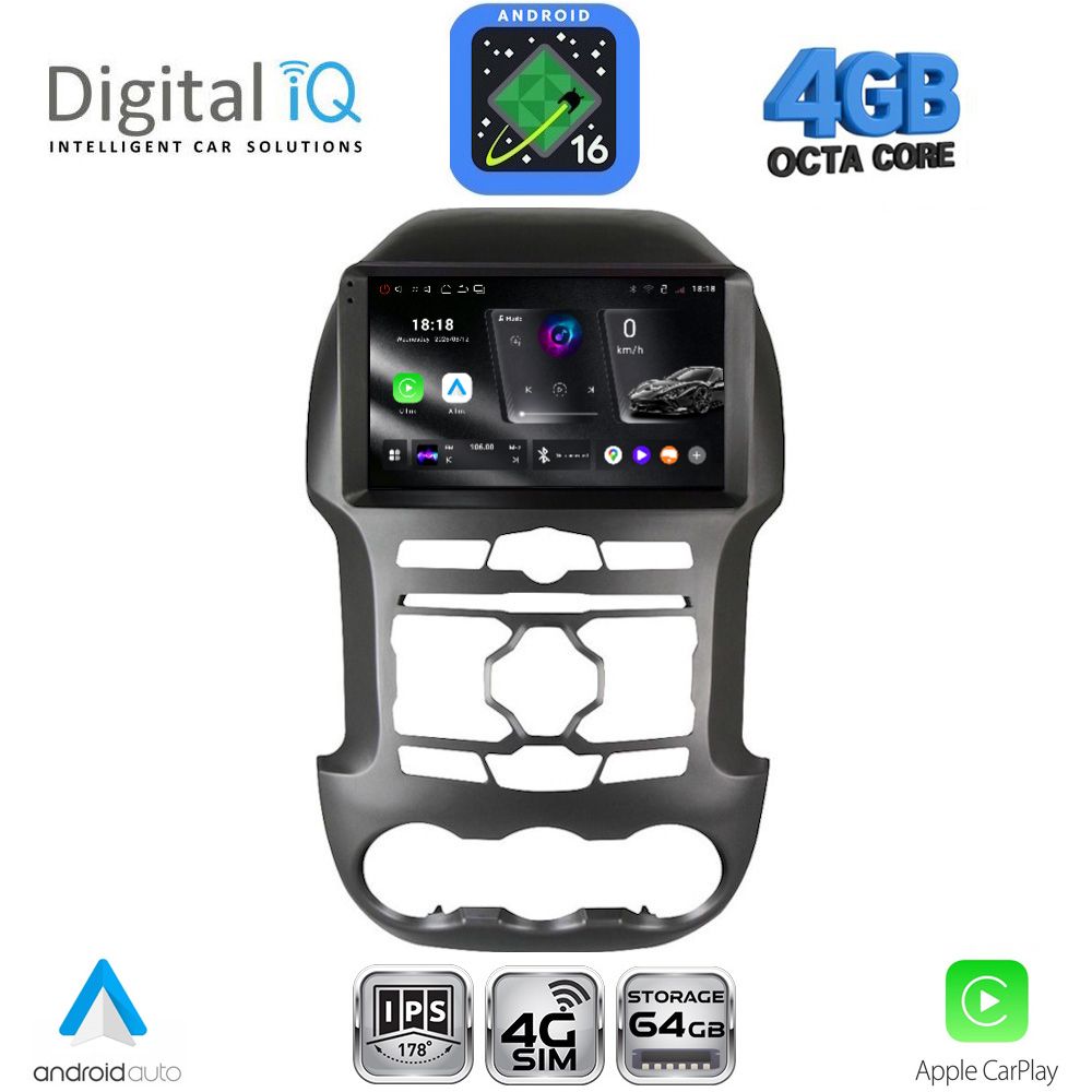 DIGITAL IQ RTG 6171S_CPA (9inc) MULTIMEDIA TABLET for FORD RANGER mod. 2011-2015 DIGITAL IQ RTG 6171S_CPA (9inc) MULTIMEDIA TABLET for FORD RANGER mod. 2011-2015