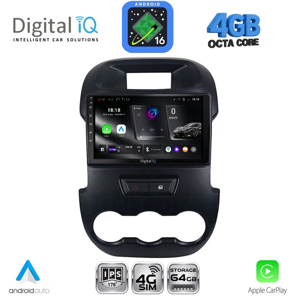 DIGITAL IQ RTG 6171_CPA (9inc) MULTIMEDIA TABLET for FORD RANGER mod. 2011-2015 DIGITAL IQ RTG 6171_CPA (9inc) MULTIMEDIA TABLET for FORD RANGER mod. 2011-2015