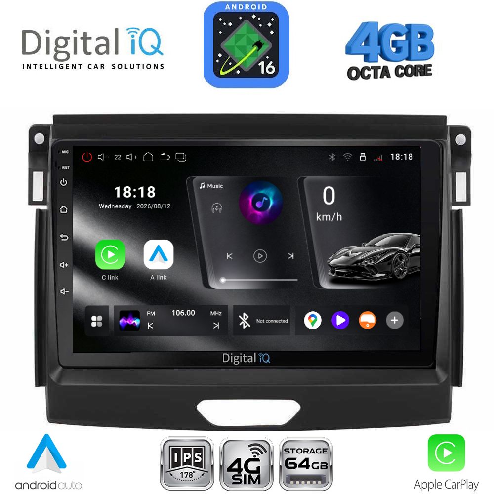 DIGITAL IQ RTG 6172A_CPA (9inc) MULTIMEDIA TABLET for FORD RANGER mod. 2015-2018 DIGITAL IQ RTG 6172A_CPA (9inc) MULTIMEDIA TABLET for FORD RANGER mod. 2015-2018