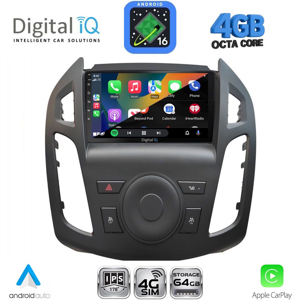 DIGITAL IQ RTG 6176_CPA (9inc) MULTIMEDIA TABLET for FORD TRANSIT CONNECT mod. 2013-2018 DIGITAL IQ RTG 6176_CPA (9inc) MULTIMEDIA TABLET for FORD TRANSIT CONNECT mod. 2013-2018