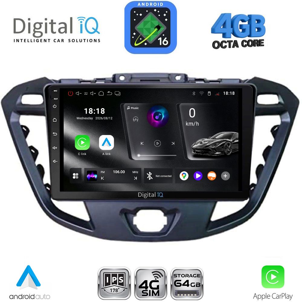 DIGITAL IQ RTG 6177_CPA (9inc) MULTIMEDIA TABLET for FORD TRANSIT CUSTOM | TOURNEO CUSTOM mod. 2013-2019 DIGITAL IQ RTG 6177_CPA (9inc) MULTIMEDIA TABLET for FORD TRANSIT CUSTOM | TOURNEO CUSTOM mod. 2013-2019