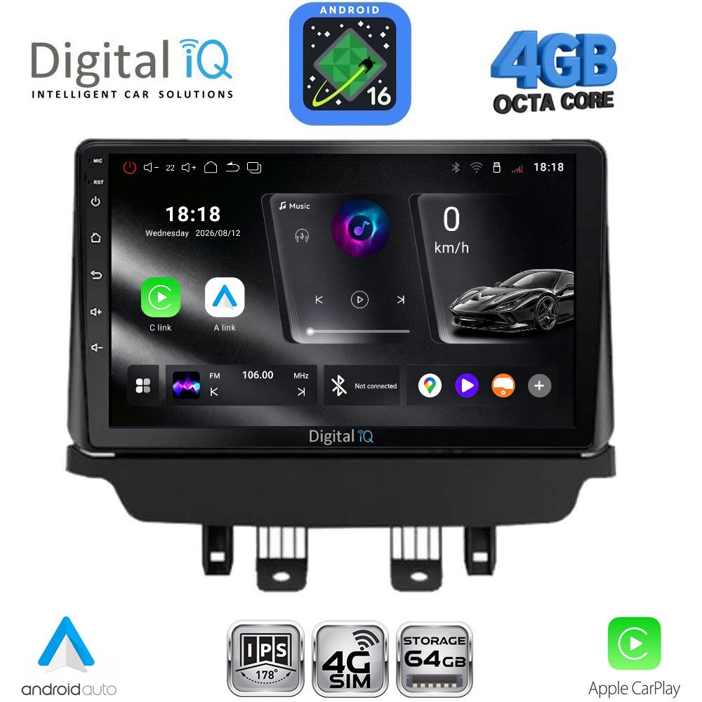 DIGITAL IQ RTG 6384_CPA (9inc) MULTIMEDIA TABLET for MAZDA CX3 mod. 2014-2023 DIGITAL IQ RTG 6384_CPA (9inc) MULTIMEDIA TABLET for MAZDA CX3 mod. 2014-2023