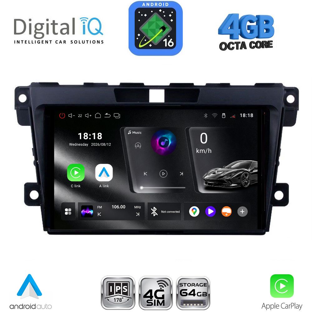 DIGITAL IQ RTG 6389_CPA (9inc) MULTIMEDIA TABLET for MAZDA CX7 mod. 2006-2012 DIGITAL IQ RTG 6389_CPA (9inc) MULTIMEDIA TABLET for MAZDA CX7 mod. 2006-2012
