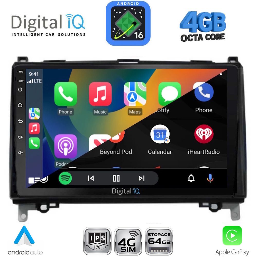 DIGITAL IQ RTG 6400_CPA (9inc) MULTIMEDIA TABLET for MERCEDES A – B -SPRINTER – VITO mod. 2007-2020 DIGITAL IQ RTG 6400_CPA (9inc) MULTIMEDIA TABLET for MERCEDES A – B -SPRINTER – VITO mod. 2007-2020