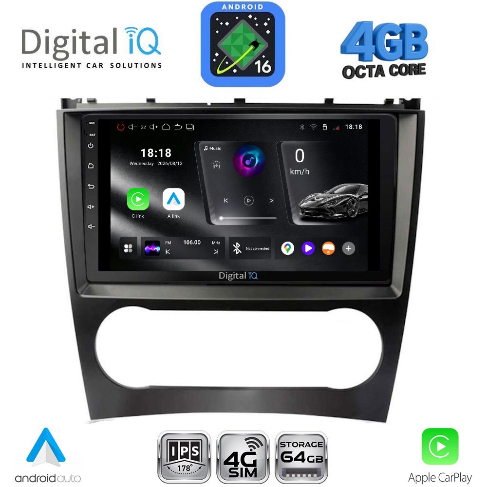 DIGITAL IQ RTG 6404_CPA (9inc) MULTIMEDIA TABLET for MERCEDES C – CLK (W203-209) mod. 2004-2008 DIGITAL IQ RTG 6404_CPA (9inc) MULTIMEDIA TABLET for MERCEDES C – CLK (W203-209) mod. 2004-2008