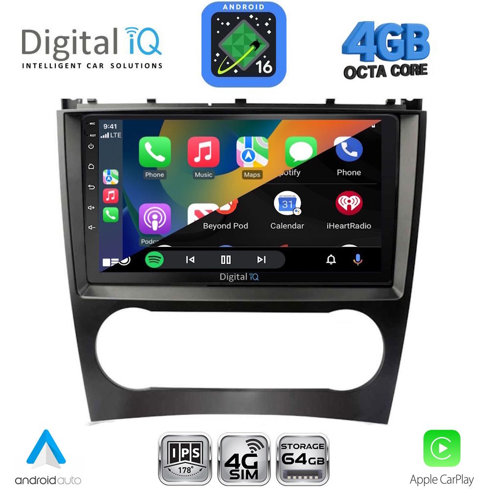 DIGITAL IQ RTG 6404_CPA (9inc) MULTIMEDIA TABLET for MERCEDES C – CLK (W203-209) mod. 2004-2008 DIGITAL IQ RTG 6404_CPA (9inc) MULTIMEDIA TABLET for MERCEDES C – CLK (W203-209) mod. 2004-2008