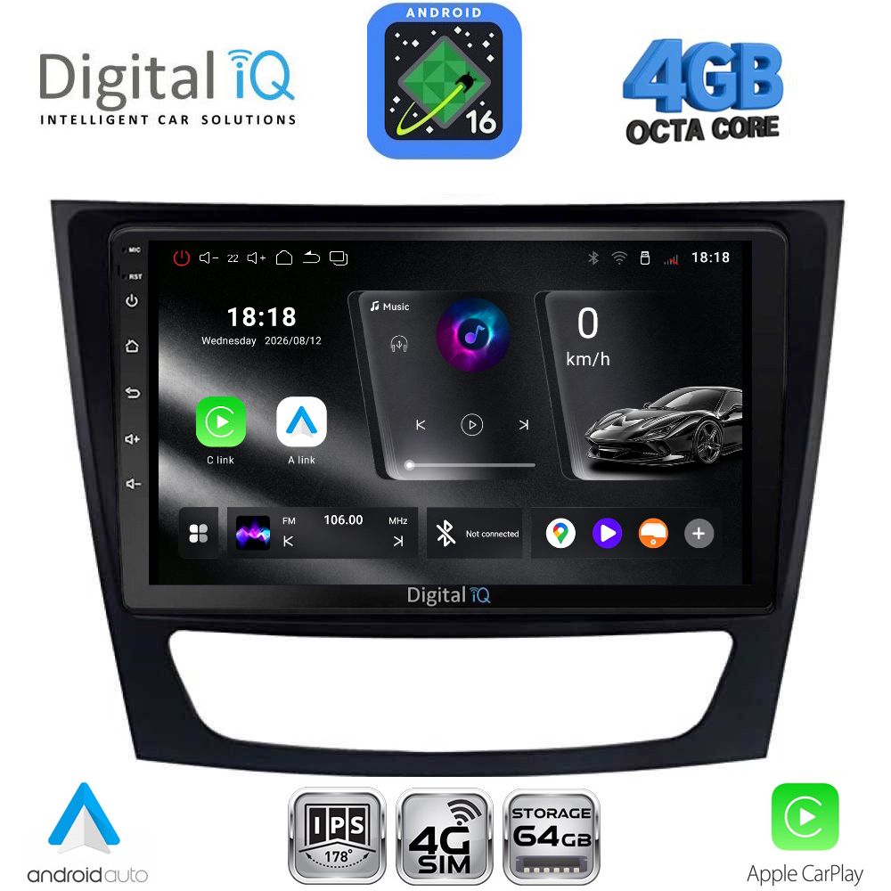 DIGITAL IQ RTG 6408_CPA (9inc) MULTIMEDIA TABLET for MERCEDES E (W211) – CLS (W219) mod. 2003-2009 DIGITAL IQ RTG 6408_CPA (9inc) MULTIMEDIA TABLET for MERCEDES E (W211) – CLS (W219) mod. 2003-2009