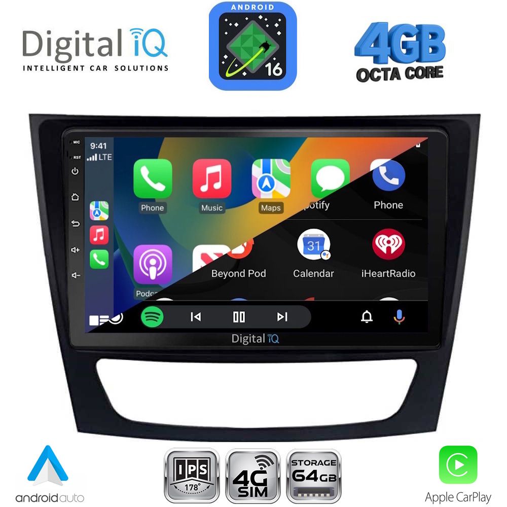 DIGITAL IQ RTG 6408_CPA (9inc) MULTIMEDIA TABLET for MERCEDES E (W211) – CLS (W219) mod. 2003-2009 DIGITAL IQ RTG 6408_CPA (9inc) MULTIMEDIA TABLET for MERCEDES E (W211) – CLS (W219) mod. 2003-2009
