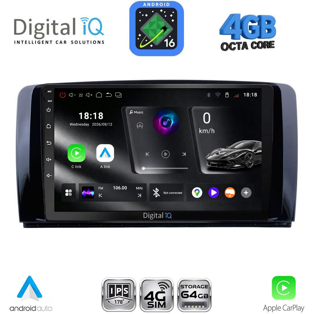 DIGITAL IQ RTG 6422_CPA (9inc) MULTIMEDIA TABLET for MERCEDES R (W251) mod. 2006-2015 DIGITAL IQ RTG 6422_CPA (9inc) MULTIMEDIA TABLET for MERCEDES R (W251) mod. 2006-2015