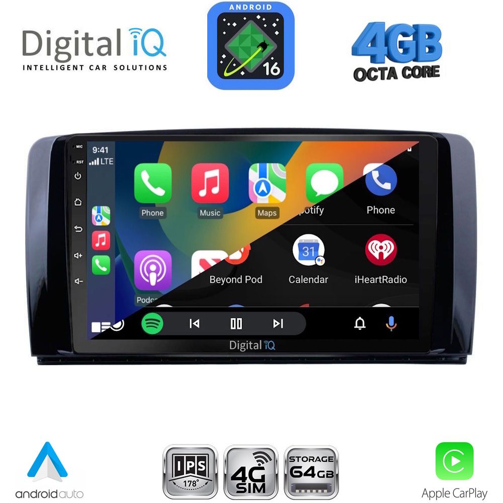 DIGITAL IQ RTG 6422_CPA (9inc) MULTIMEDIA TABLET for MERCEDES R (W251) mod. 2006-2015 DIGITAL IQ RTG 6422_CPA (9inc) MULTIMEDIA TABLET for MERCEDES R (W251) mod. 2006-2015