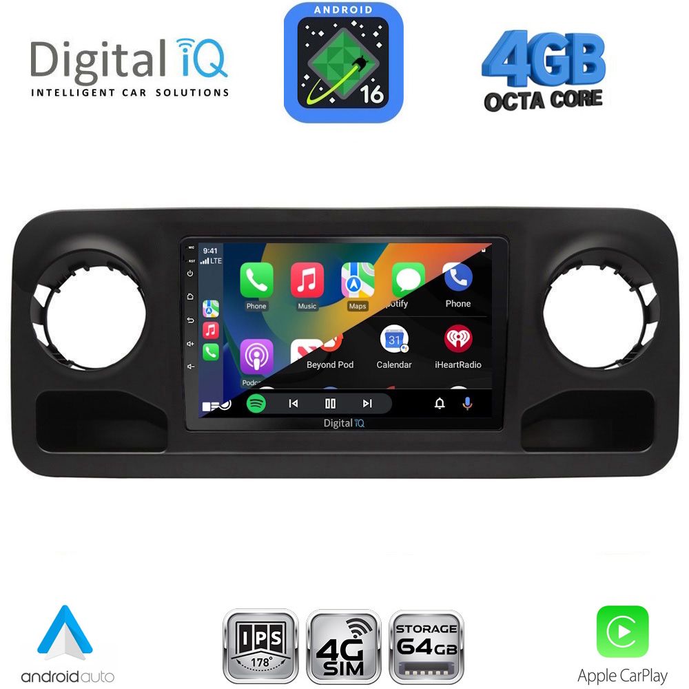 DIGITAL IQ RTG 6424_CPA (10inc) MULTIMEDIA TABLET for MERCEDES SPRINTER mod. 2018-2026 DIGITAL IQ RTG 6424_CPA (10inc) MULTIMEDIA TABLET for MERCEDES SPRINTER mod. 2018-2026