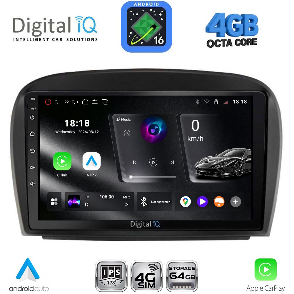 DIGITAL IQ RTG 6427_CPA (9inc) MULTIMEDIA TABLET for MERCEDES SL (R230) FACELIFT mod. 2006-2012 DIGITAL IQ RTG 6427_CPA (9inc) MULTIMEDIA TABLET for MERCEDES SL (R230) FACELIFT mod. 2006-2012