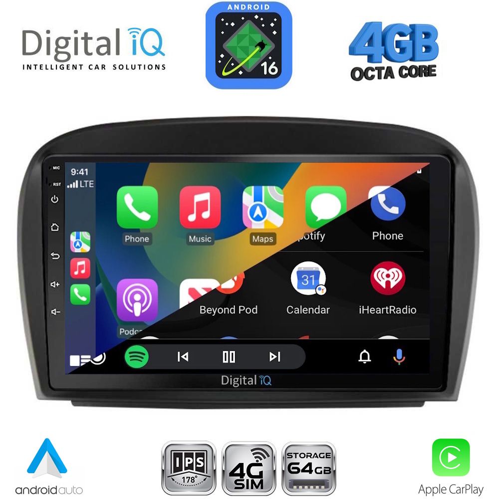 DIGITAL IQ RTG 6427_CPA (9inc) MULTIMEDIA TABLET for MERCEDES SL (R230) FACELIFT mod. 2006-2012 DIGITAL IQ RTG 6427_CPA (9inc) MULTIMEDIA TABLET for MERCEDES SL (R230) FACELIFT mod. 2006-2012