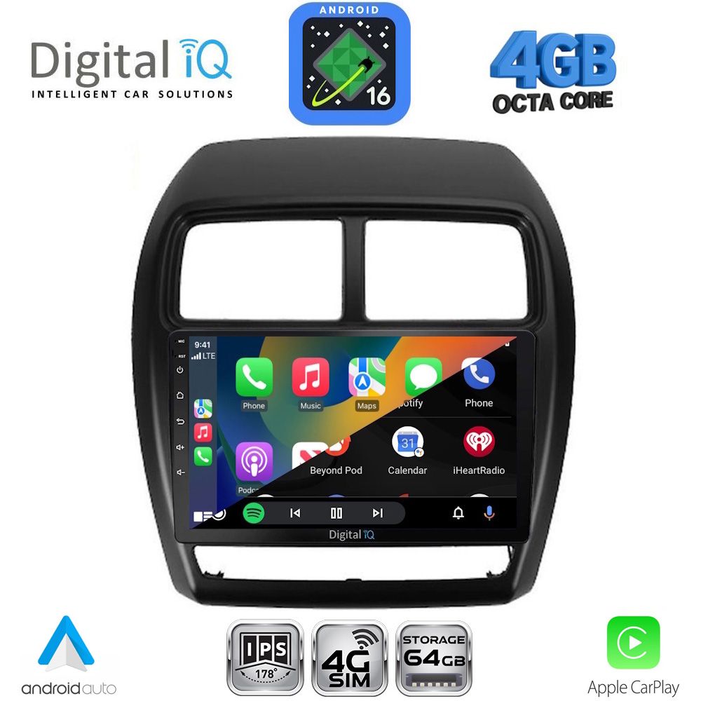 DIGITAL IQ RTG 6431_CPA (9inc) MULTIMEDIA TABLET for MITSUBISHI ASX mod. 2020-2023 DIGITAL IQ RTG 6431_CPA (9inc) MULTIMEDIA TABLET for MITSUBISHI ASX mod. 2020-2023