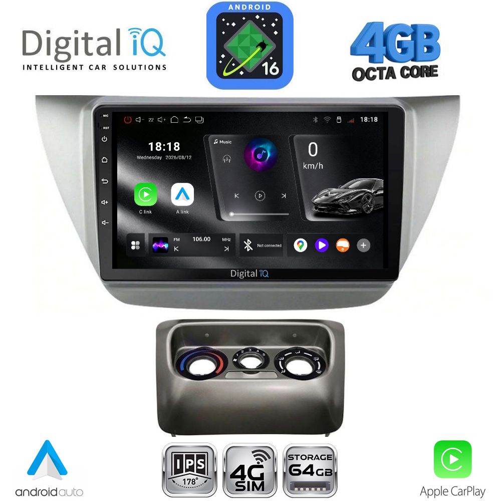 DIGITAL IQ RTG 6433_CPA (9inc) MULTIMEDIA TABLET for MITSUBISHI LANCER mod. 2000-2007 DIGITAL IQ RTG 6433_CPA (9inc) MULTIMEDIA TABLET for MITSUBISHI LANCER mod. 2000-2007