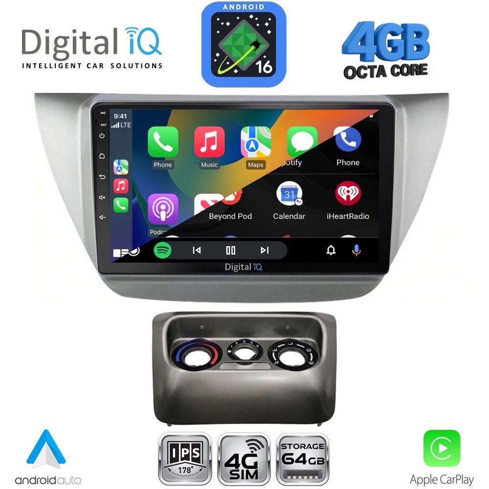 DIGITAL IQ RTG 6433_CPA (9inc) MULTIMEDIA TABLET for MITSUBISHI LANCER mod. 2000-2007 DIGITAL IQ RTG 6433_CPA (9inc) MULTIMEDIA TABLET for MITSUBISHI LANCER mod. 2000-2007