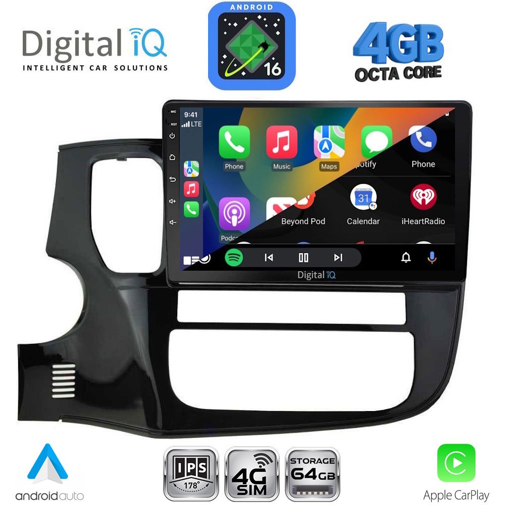 DIGITAL IQ RTG 6443_CPA (10inc) MULTIMEDIA TABLET for MITSUBISHI OUTLANDER mod. 2013-2020 DIGITAL IQ RTG 6443_CPA (10inc) MULTIMEDIA TABLET for MITSUBISHI OUTLANDER mod. 2013-2020