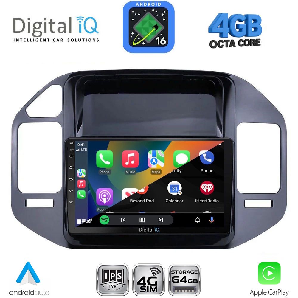 DIGITAL IQ RTG 6444BL_CPA (9inc) MULTIMEDIA TABLET for MITSUBISHI PAJERO mod. 1999-2006 DIGITAL IQ RTG 6444BL_CPA (9inc) MULTIMEDIA TABLET for MITSUBISHI PAJERO mod. 1999-2006