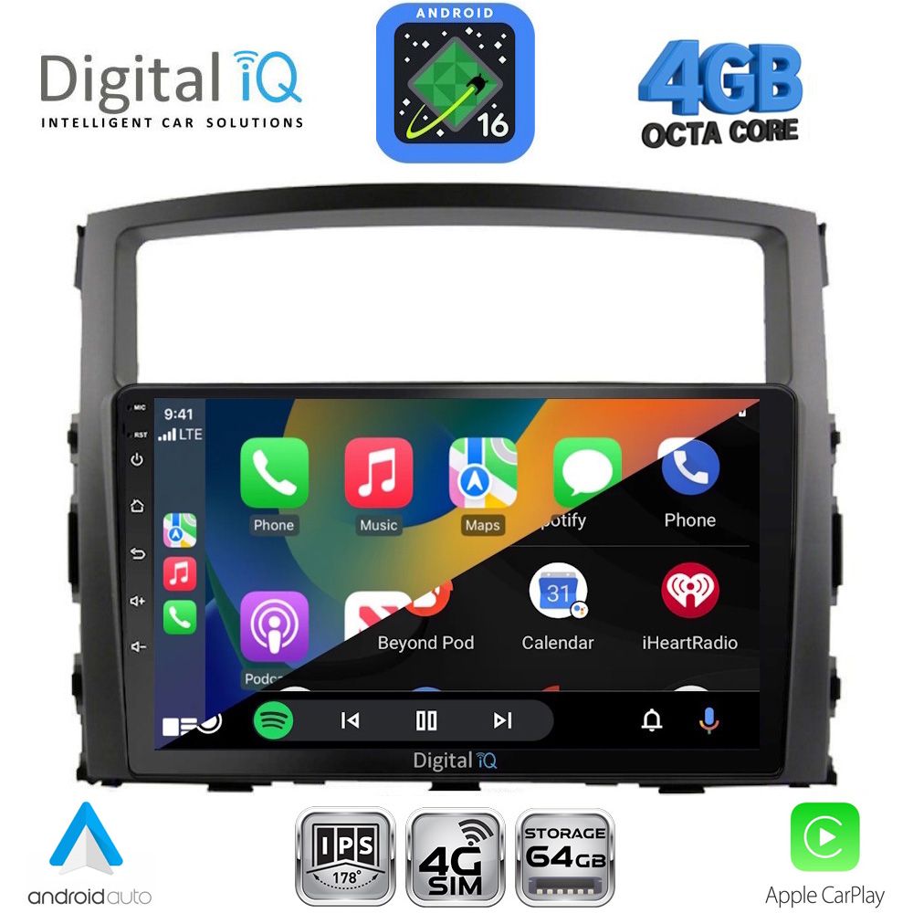 DIGITAL IQ RTG 6446_CPA (9inc) MULTIMEDIA TABLET for MITSUBISHI PAJERO mod. 2006-2013 DIGITAL IQ RTG 6446_CPA (9inc) MULTIMEDIA TABLET for MITSUBISHI PAJERO mod. 2006-2013