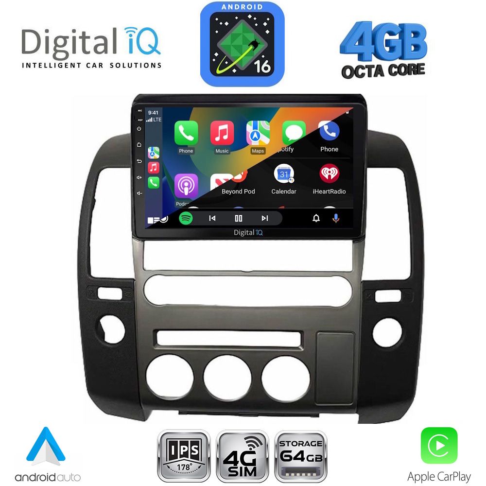 DIGITAL IQ RTG 6454_CPA (ORIG.NAVI) (9inc) MULTIMEDIA TABLET for NISSAN NAVARA D40 mod. 2006-2011 με Original Navi DIGITAL IQ RTG 6454_CPA (ORIG.NAVI) (9inc) MULTIMEDIA TABLET for NISSAN NAVARA D40 mod. 2006-2011 με Original Navi