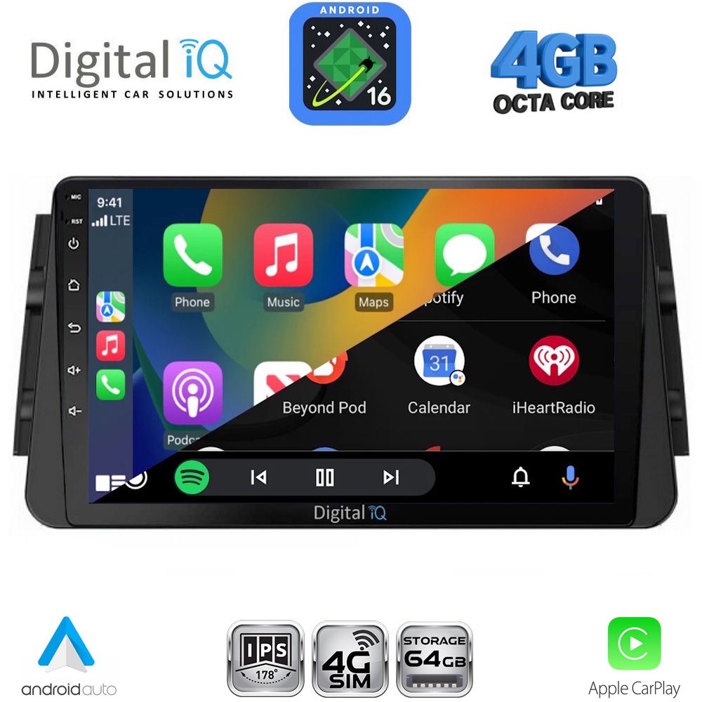 DIGITAL IQ RTG 6460_CPA (9inc) MULTIMEDIA TABLET for NISSAN MICRA mod. 2017-2025 DIGITAL IQ RTG 6460_CPA (9inc) MULTIMEDIA TABLET for NISSAN MICRA mod. 2017-2025