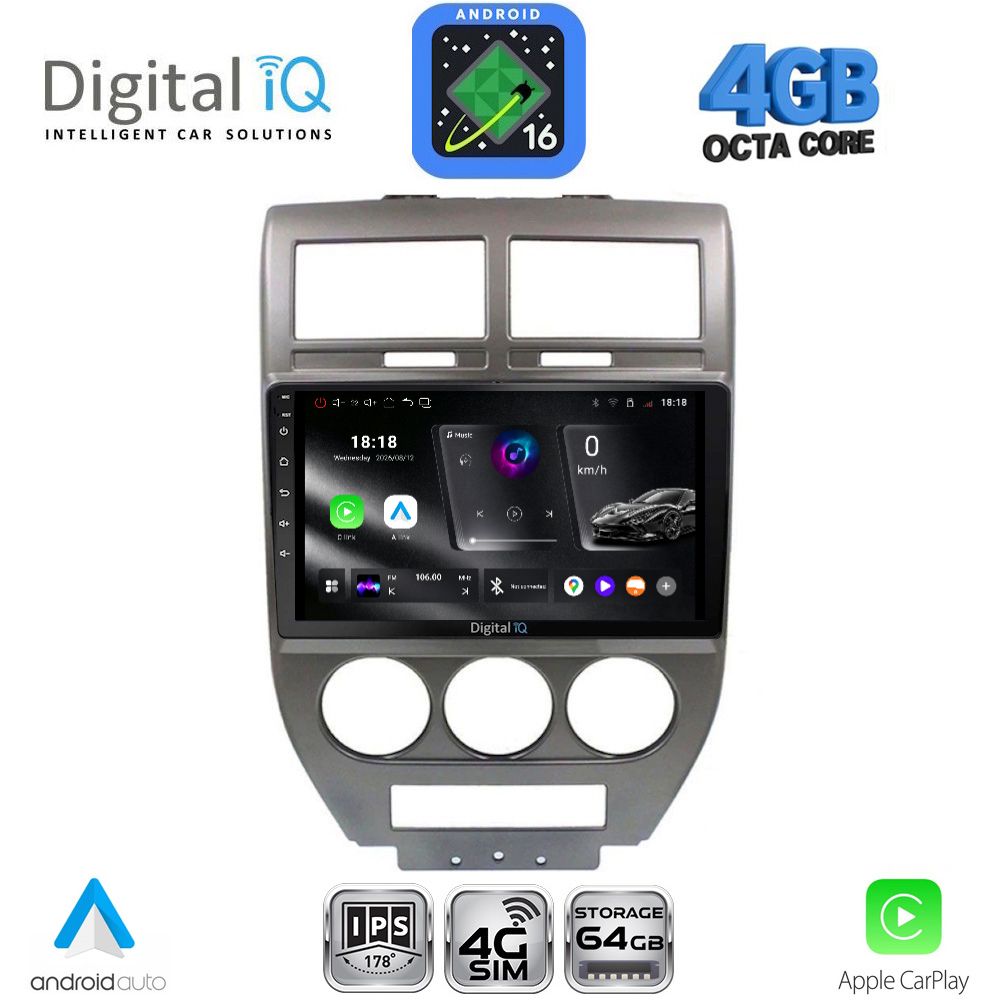 DIGITAL IQ RTG 6276_CPA (10inc) MULTIMEDIA TABLET for JEEP COMPASS - PATRIOT mod. 2007-2016 DIGITAL IQ RTG 6276_CPA (10inc) MULTIMEDIA TABLET for JEEP COMPASS - PATRIOT mod. 2007-2016