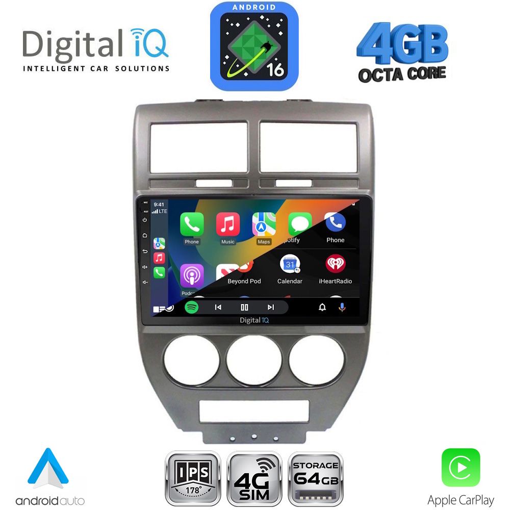 DIGITAL IQ RTG 6276_CPA (10inc) MULTIMEDIA TABLET for JEEP COMPASS - PATRIOT mod. 2007-2016 DIGITAL IQ RTG 6276_CPA (10inc) MULTIMEDIA TABLET for JEEP COMPASS - PATRIOT mod. 2007-2016