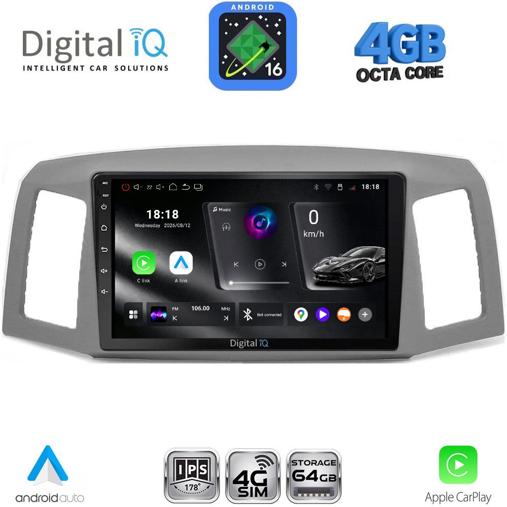 DIGITAL IQ RTG 6281_CPA (10inc) MULTIMEDIA TABLET for JEEP GRAND CHEROKEE mod. 2005-2007 DIGITAL IQ RTG 6281_CPA (10inc) MULTIMEDIA TABLET for JEEP GRAND CHEROKEE mod. 2005-2007