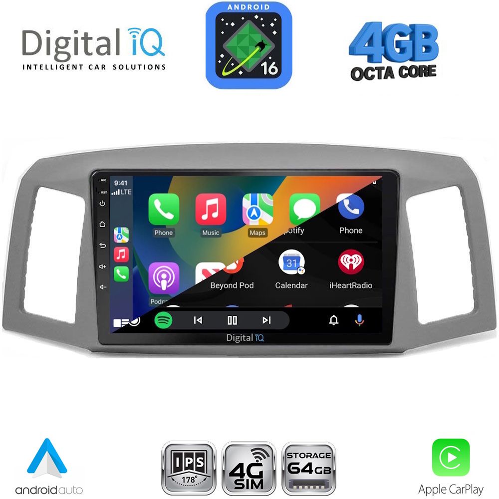 DIGITAL IQ RTG 6281_CPA (10inc) MULTIMEDIA TABLET for JEEP GRAND CHEROKEE mod. 2005-2007 DIGITAL IQ RTG 6281_CPA (10inc) MULTIMEDIA TABLET for JEEP GRAND CHEROKEE mod. 2005-2007