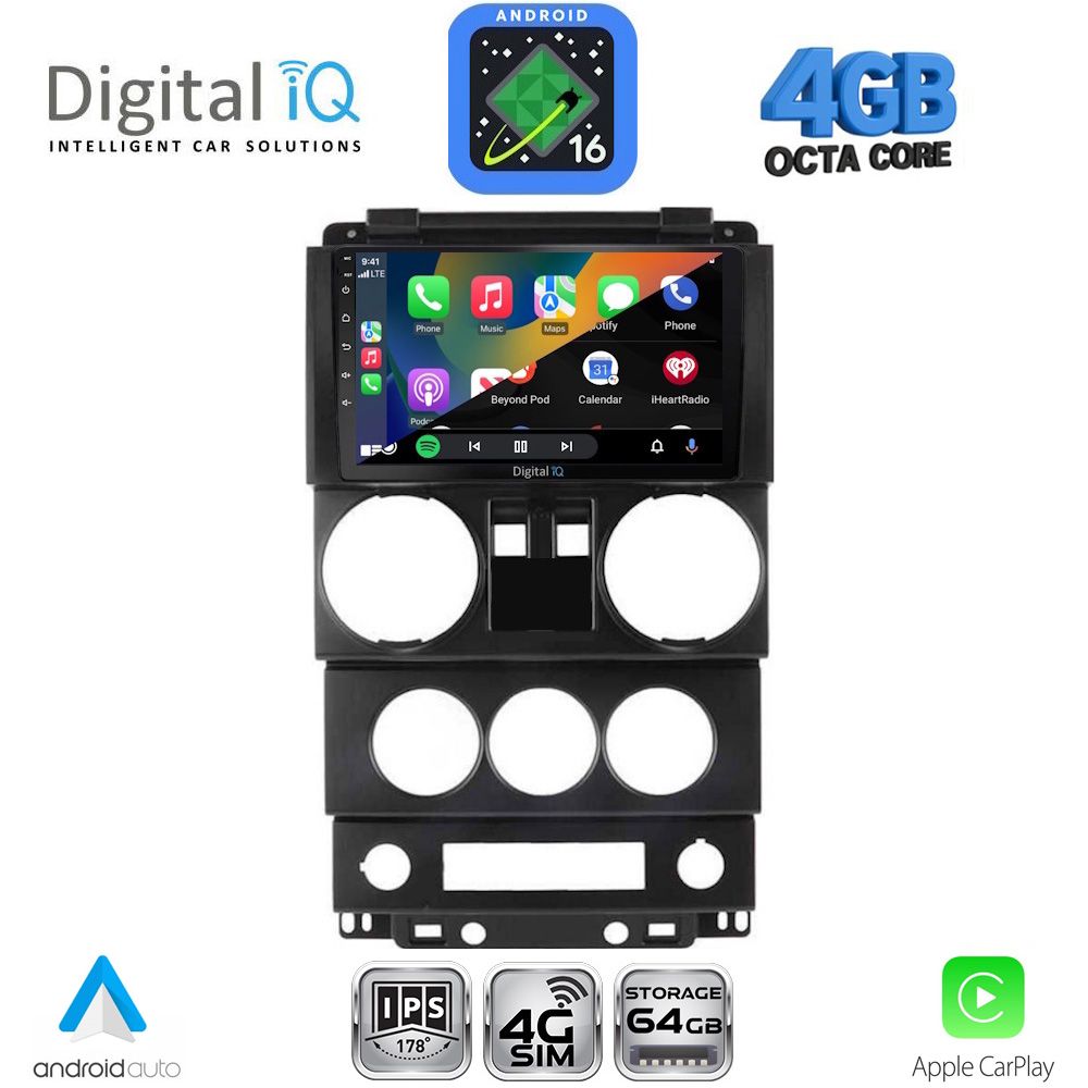 DIGITAL IQ RTG 6293_CPA (9inc) MULTIMEDIA TABLET for JEEP WRANGLER mod. 2006-2011 DIGITAL IQ RTG 6293_CPA (9inc) MULTIMEDIA TABLET for JEEP WRANGLER mod. 2006-2011