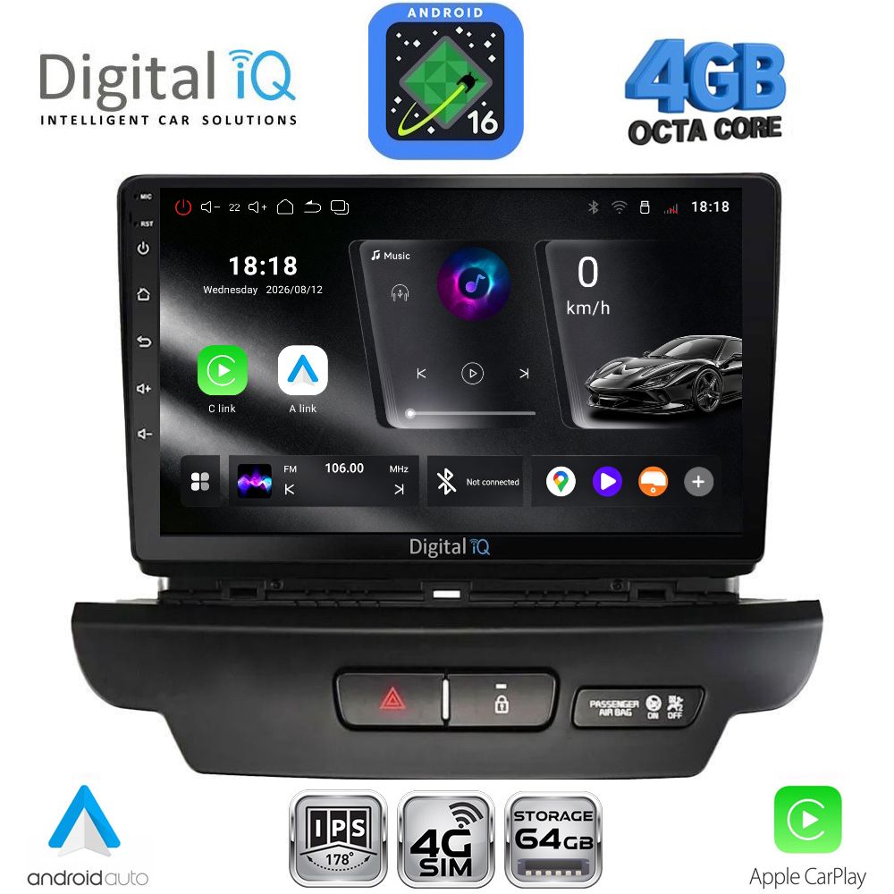 DIGITAL IQ RTG 6304_CPA (9inc) MULTIMEDIA TABLET for KIA CEED - XCEED mod. 2018-2022 DIGITAL IQ RTG 6304_CPA (9inc) MULTIMEDIA TABLET for KIA CEED - XCEED mod. 2018-2022