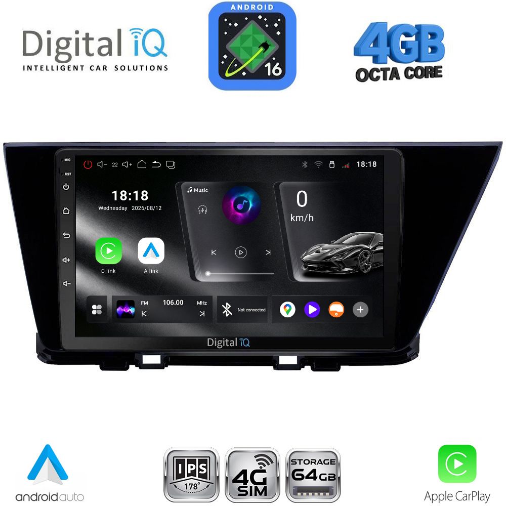 DIGITAL IQ RTG 6305_CPA (9inc) MULTIMEDIA TABLET for KIA NIRO mod. 2017-2021 DIGITAL IQ RTG 6305_CPA (9inc) MULTIMEDIA TABLET for KIA NIRO mod. 2017-2021