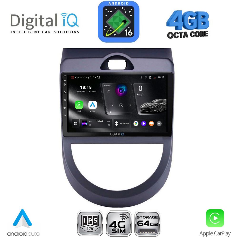 DIGITAL IQ RTG 6320_CPA (9inc) MULTIMEDIA TABLET for KIA SOUL mod. 2008-2013 DIGITAL IQ RTG 6320_CPA (9inc) MULTIMEDIA TABLET for KIA SOUL mod. 2008-2013