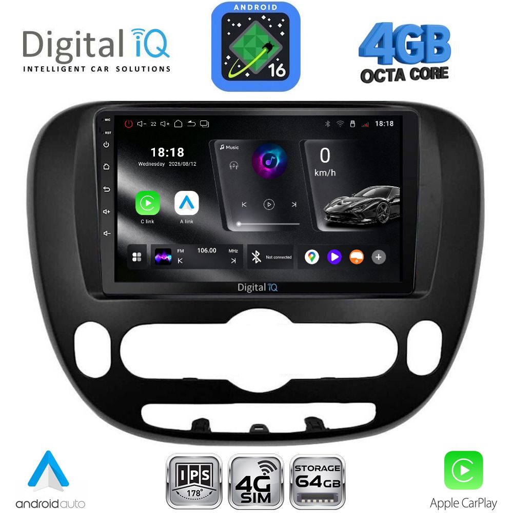 DIGITAL IQ RTG 6321_CPA (9inc) MULTIMEDIA TABLET for KIA SOUL mod. 2013-2019 DIGITAL IQ RTG 6321_CPA (9inc) MULTIMEDIA TABLET for KIA SOUL mod. 2013-2019