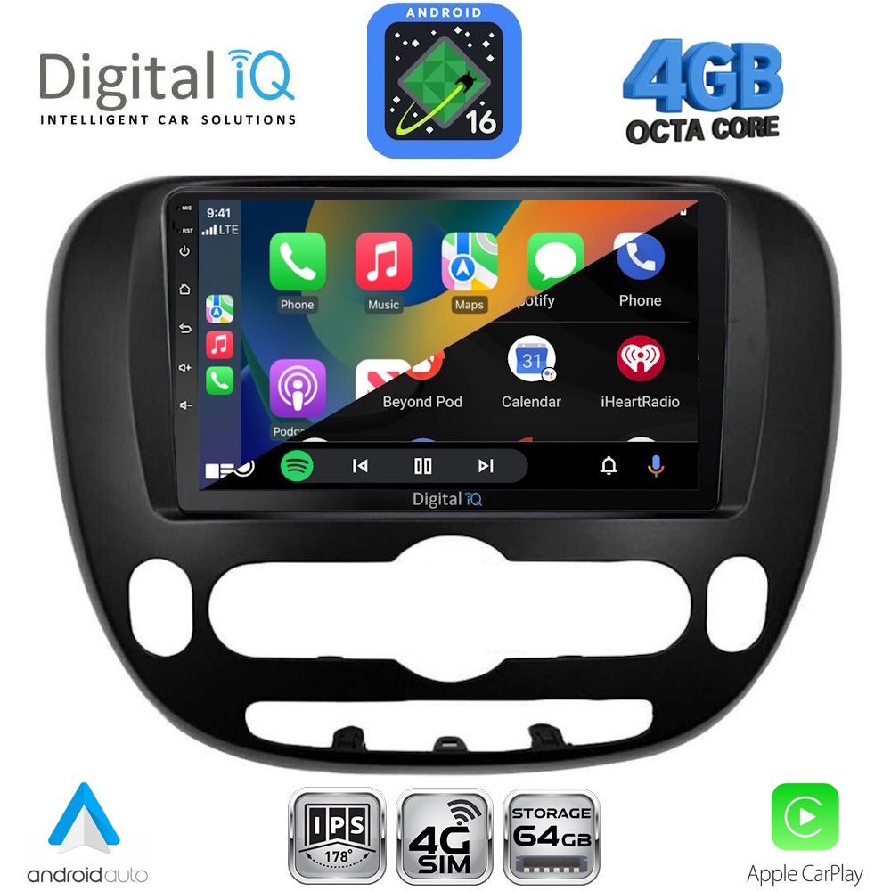DIGITAL IQ RTG 6321_CPA (9inc) MULTIMEDIA TABLET for KIA SOUL mod. 2013-2019 DIGITAL IQ RTG 6321_CPA (9inc) MULTIMEDIA TABLET for KIA SOUL mod. 2013-2019